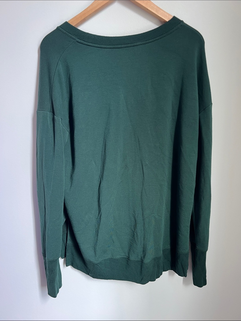 Athleta | Forest Green Lightweight Slouchy Loungewear Oversized Sweatshirt Sz M - Picture 6 of 17